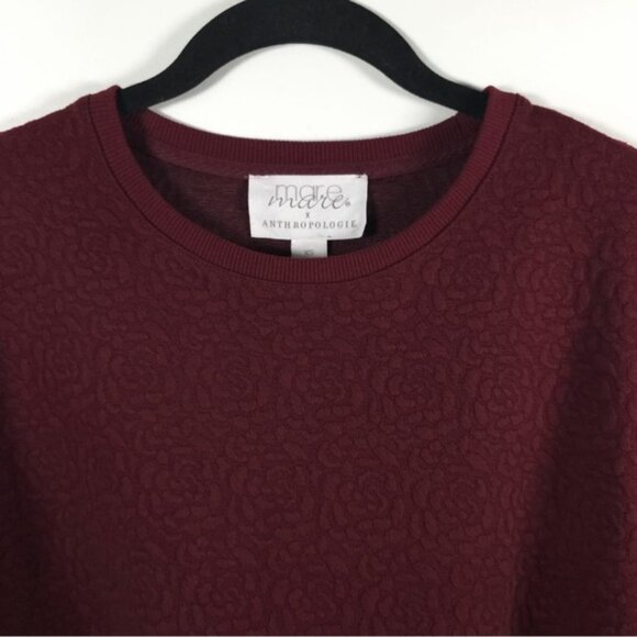 ANTHROPOLOGIE Mare Mare Odila Rose Quilted Mini Dress Burgundy Size XS - Picture 12 of 16